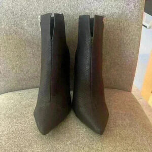 Qupid Signal Snakeskin Booties